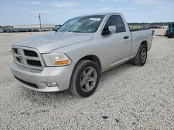 Salvage cars for sale from Copart New Braunfels, TX: 2012 Dodge RAM 1500 ST