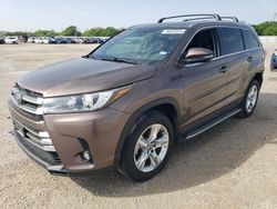 Salvage cars for sale at San Antonio, TX auction: 2019 Toyota Highlander Limited