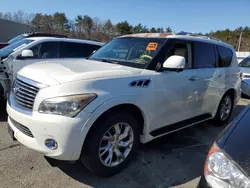 Salvage cars for sale at Exeter, RI auction: 2012 Infiniti QX56