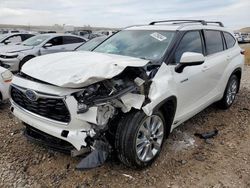 Salvage cars for sale at Magna, UT auction: 2021 Toyota Highlander Hybrid Limited