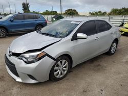 Salvage cars for sale from Copart Miami, FL: 2014 Toyota Corolla L