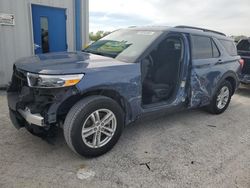 Salvage cars for sale at Houston, TX auction: 2021 Ford Explorer XLT