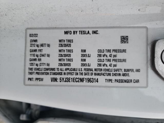 2022 Tesla Model 3