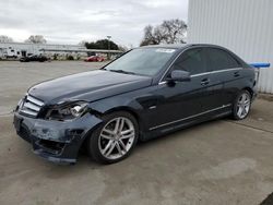 Mercedes-Benz C-Class salvage cars for sale: 2012 Mercedes-Benz C 250