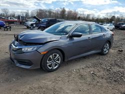Salvage cars for sale at Chalfont, PA auction: 2018 Honda Civic LX