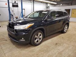 Salvage cars for sale from Copart Wheeling, IL: 2016 Toyota Highlander Limited