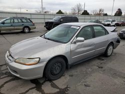 Vehiculos salvage en venta de Copart Littleton, CO: 2002 Honda Accord LX