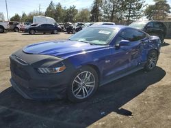 Ford Mustang GT salvage cars for sale: 2016 Ford Mustang GT