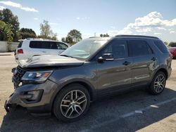 Salvage cars for sale from Copart Van Nuys, CA: 2017 Ford Explorer Sport