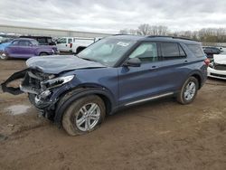 Salvage cars for sale at Davison, MI auction: 2021 Ford Explorer XLT