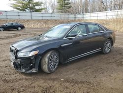Salvage cars for sale from Copart Davison, MI: 2017 Lincoln Continental Select