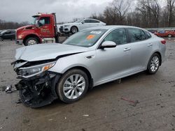 Salvage cars for sale from Copart Ellwood City, PA: 2017 KIA Optima LX