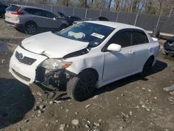 Salvage cars for sale from Copart Waldorf, MD: 2009 Toyota Corolla Base