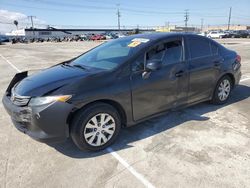 Honda Civic LX salvage cars for sale: 2012 Honda Civic LX