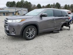 Salvage cars for sale at Mendon, MA auction: 2018 Toyota Highlander SE