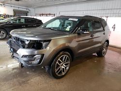 Ford Explorer salvage cars for sale: 2017 Ford Explorer Sport