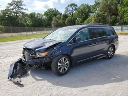 Salvage cars for sale from Copart Fort Pierce, FL: 2015 Honda Odyssey Touring