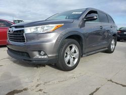 Salvage cars for sale at Grand Prairie, TX auction: 2016 Toyota Highlander Limited