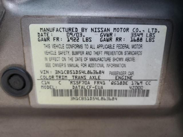 2004 Nissan Sentra 1.8