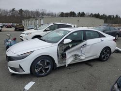 Salvage cars for sale at Exeter, RI auction: 2023 Hyundai Elantra Limited