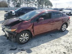 Honda Civic LX salvage cars for sale: 2012 Honda Civic LX