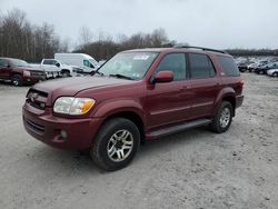 Salvage cars for sale from Copart Duryea, PA: 2007 Toyota Sequoia SR5