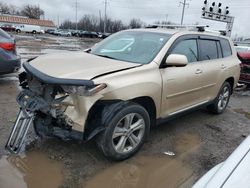 Toyota Highlander salvage cars for sale: 2013 Toyota Highlander Limited