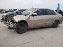 Salvage cars for sale from Copart Grand Prairie, TX: 2005 Honda Accord LX