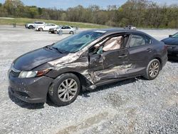 Salvage cars for sale from Copart Cartersville, GA: 2012 Honda Civic EX