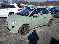 Salvage cars for sale from Copart Grantville, PA: 2015 Fiat 500 POP