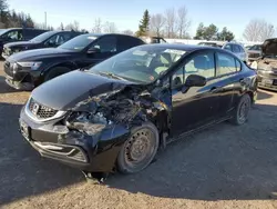 Salvage cars for sale from Copart Bowmanville, ON: 2014 Honda Civic LX