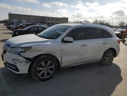 Salvage cars for sale at Wilmer, TX auction: 2016 Acura MDX Advance