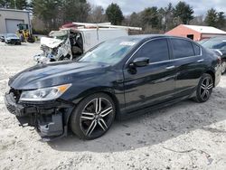 Salvage cars for sale at Mendon, MA auction: 2017 Honda Accord Sport