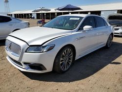Salvage cars for sale from Copart Phoenix, AZ: 2017 Lincoln Continental Select