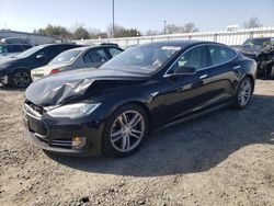 Salvage cars for sale from Copart Sacramento, CA: 2015 Tesla Model S 70D