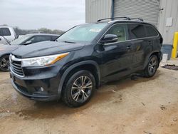 Salvage cars for sale at Memphis, TN auction: 2016 Toyota Highlander XLE