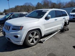 Salvage cars for sale at Assonet, MA auction: 2014 Jeep Grand Cherokee Overland