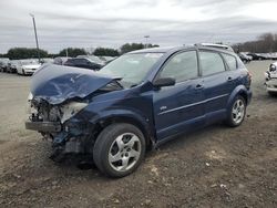 Salvage cars for sale at East Granby, CT auction: 2005 Pontiac Vibe