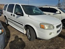 Chevrolet salvage cars for sale: 2008 Chevrolet Uplander Incomplete