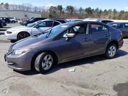 Salvage cars for sale at Exeter, RI auction: 2015 Honda Civic LX
