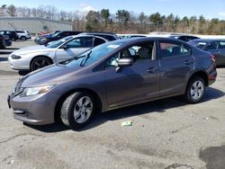 Vehiculos salvage en venta de Copart Exeter, RI: 2015 Honda Civic LX