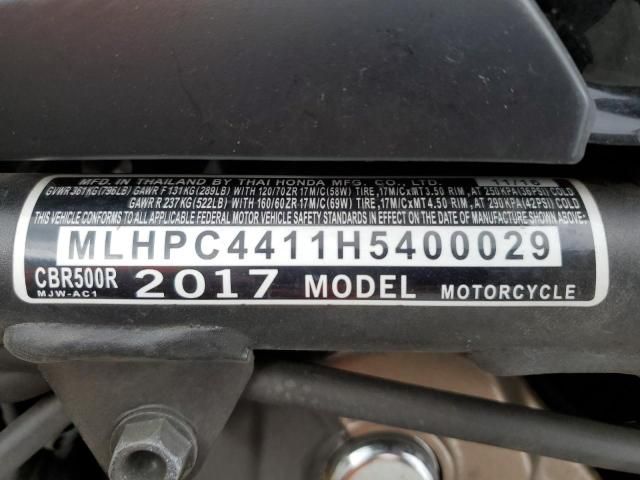2017 Honda CBR500 R