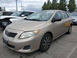 Salvage cars for sale from Copart Rancho Cucamonga, CA: 2009 Toyota Corolla Base