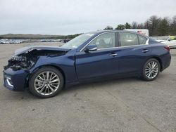 Salvage cars for sale from Copart Brookhaven, NY: 2024 Infiniti Q50 Luxe