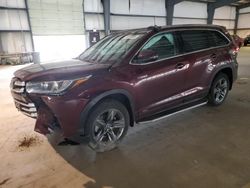 Toyota Highlander salvage cars for sale: 2018 Toyota Highlander Hybrid Limited