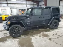 Salvage cars for sale at North Billerica, MA auction: 2023 Jeep Wrangler Sahara 4XE