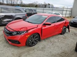 Salvage cars for sale at Spartanburg, SC auction: 2020 Honda Civic Sport