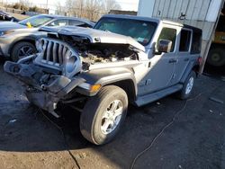 Salvage cars for sale from Copart New Britain, CT: 2019 Jeep Wrangler Unlimited Sport