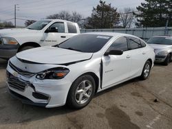 Salvage cars for sale from Copart Moraine, OH: 2017 Chevrolet Malibu LS