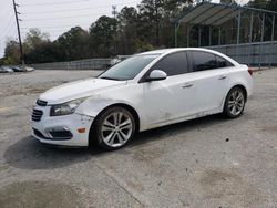 Salvage cars for sale from Copart Savannah, GA: 2016 Chevrolet Cruze Limited LTZ